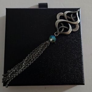 Pewter toned Celtic pendant with tassel